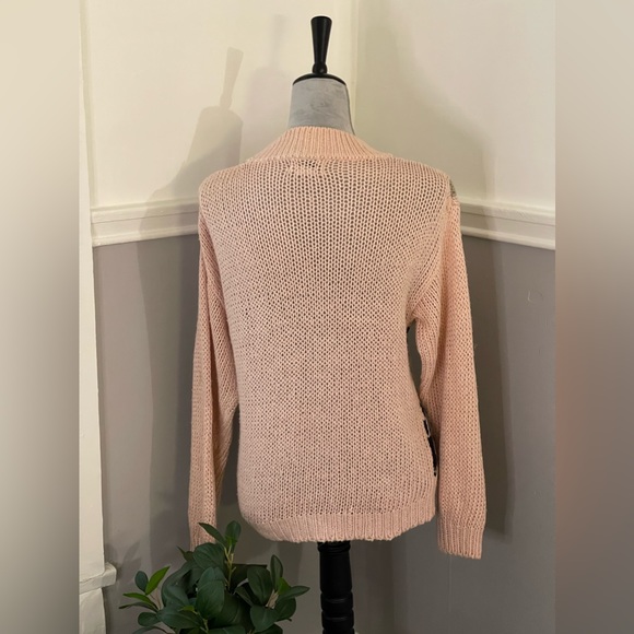 Vintage 80’s Spice Of Life Pink Floral Chunky Knit Sweater - Picture 4 of 11